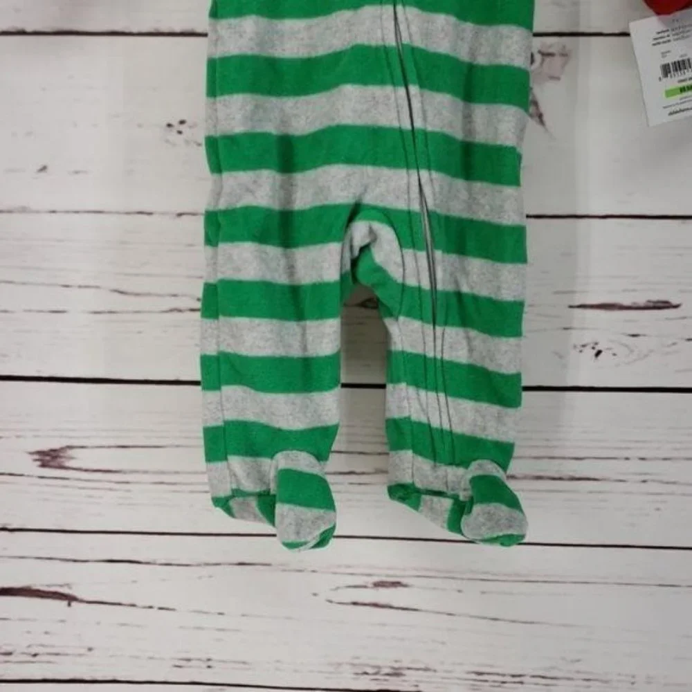 Carter's Child Of Mine Striped‎ Santa foot sleeper